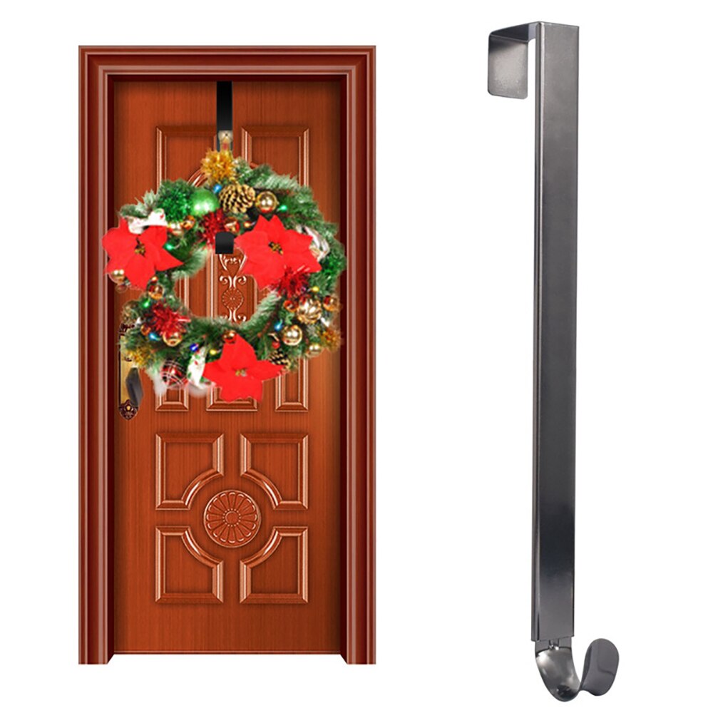 Matte black adjustable over-the-door wreath hook