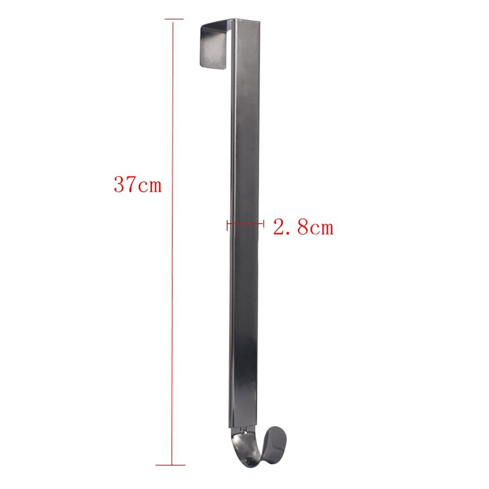 Matte black adjustable over-the-door wreath hook, view 3