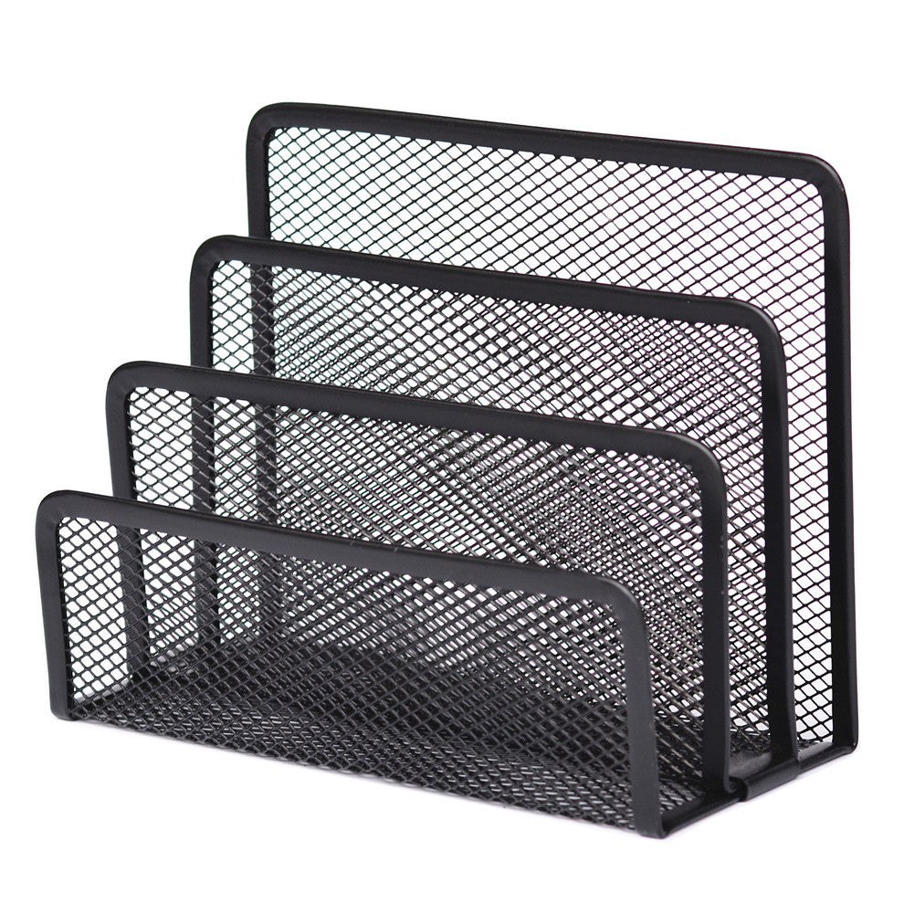 Metal Mesh Desk Organizer with 3 Floors for Letters, Files and Books