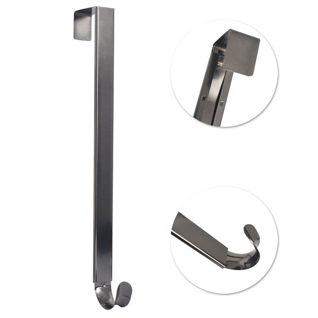 Matte black adjustable over-the-door wreath hook, view 4