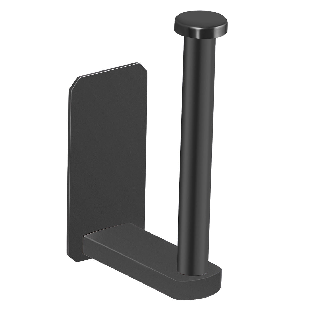 Stainless Steel Wall-Mounted Toilet Paper Holder for Bathroom - Black