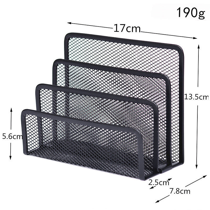 Metal Mesh Desk Organizer with 3 Floors for Letters, Files and Books
