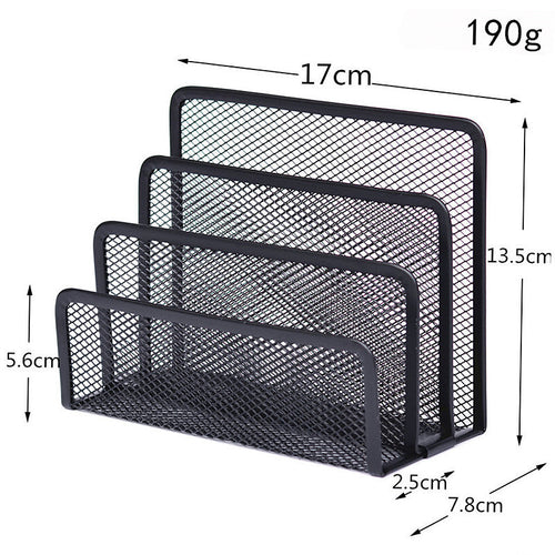 Metal Mesh Desk Organizer with 3 Floors for Letters, Files and Books