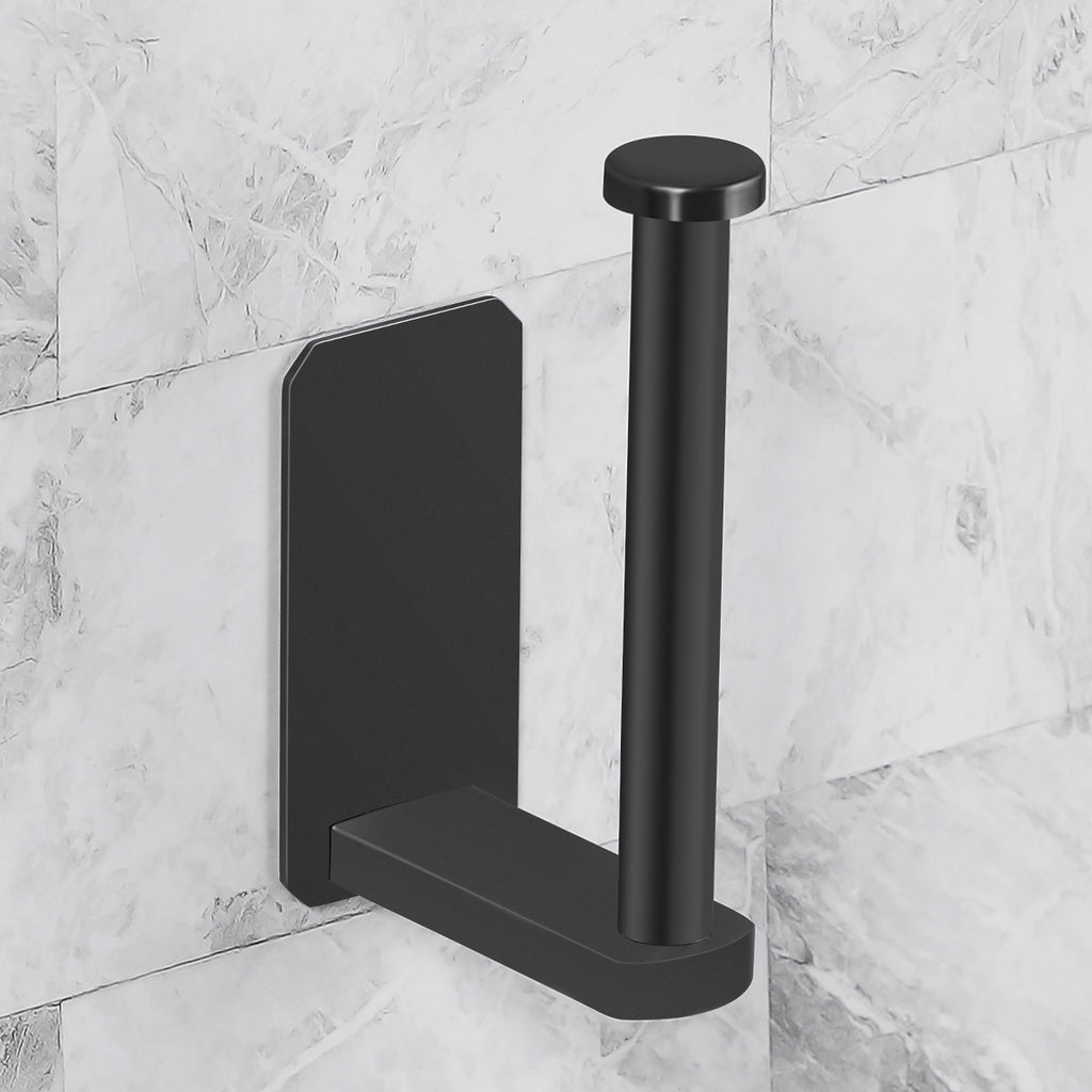 Stainless Steel Wall-Mounted Toilet Paper Holder for Bathroom - Black
