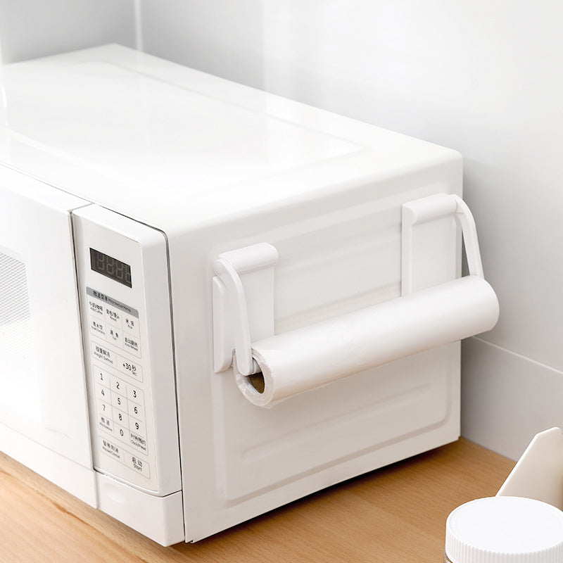 Magnetic No-Drill Paper Towel Holder for Kitchen Rolls - White