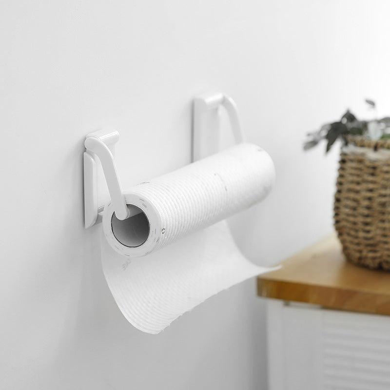 Magnetic No-Drill Paper Towel Holder for Kitchen Rolls - White